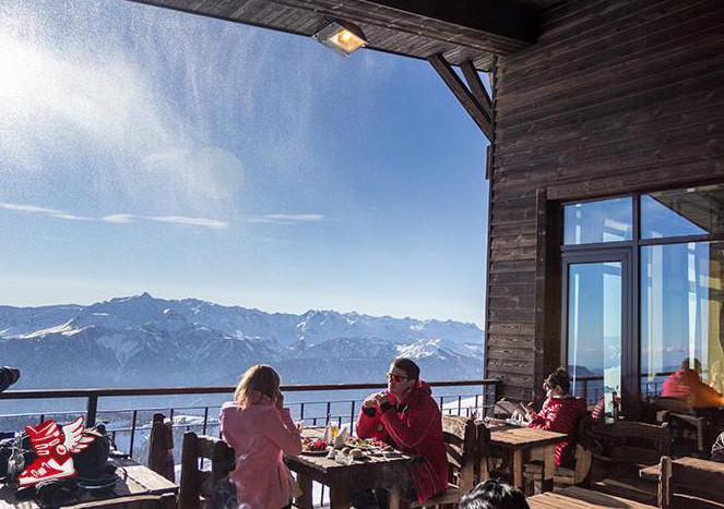 Rosa Khutor: restauranter. Topp 10