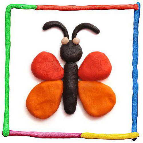 Butterfly fra plasticine egne hender