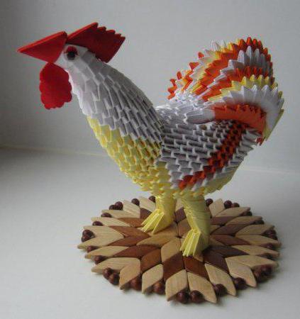 Rooster (origami) - et flott tillegg til hjemmet dyrehagen!