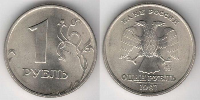 hvor mye er 1 rubel i 1997