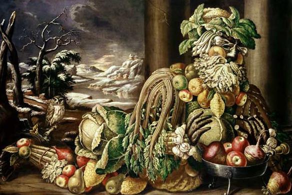 Arcimboldo Giuseppe: malerier og fiktjoner