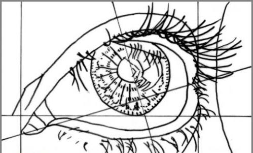 Hvordan tegne et blyant øye i faser