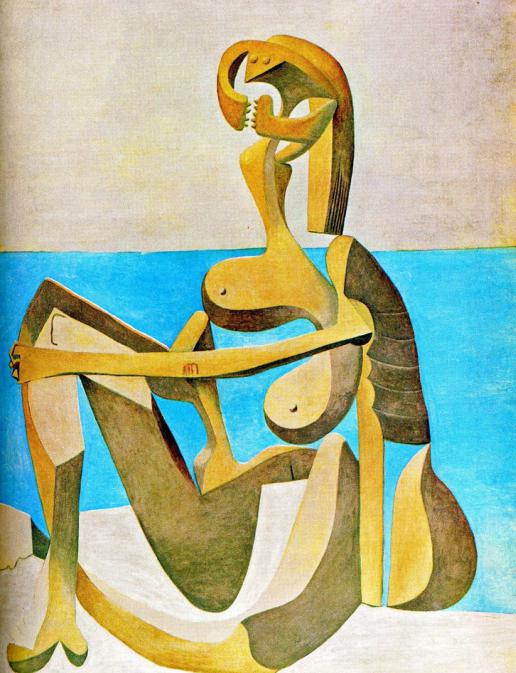 Maling "Bather" Picasso - opprinnelsen til kubisme