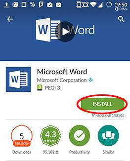 installer Microsoft Word