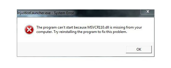 Datamaskinen har ikke MSVCP110.dll hva du skal gjøre 