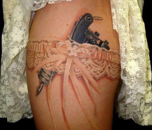 En tatoveringspistol er en veldig dristig beslutning