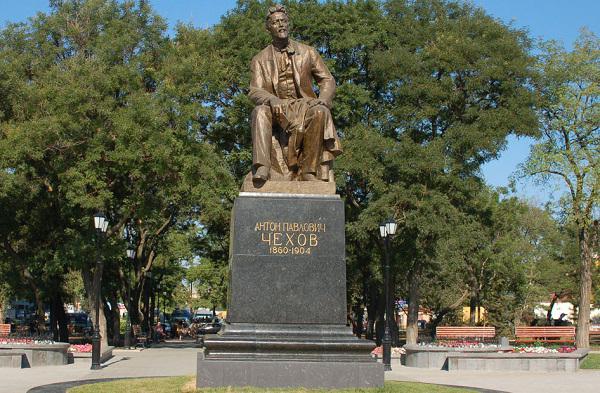 Monument til Chekhov i Taganrog