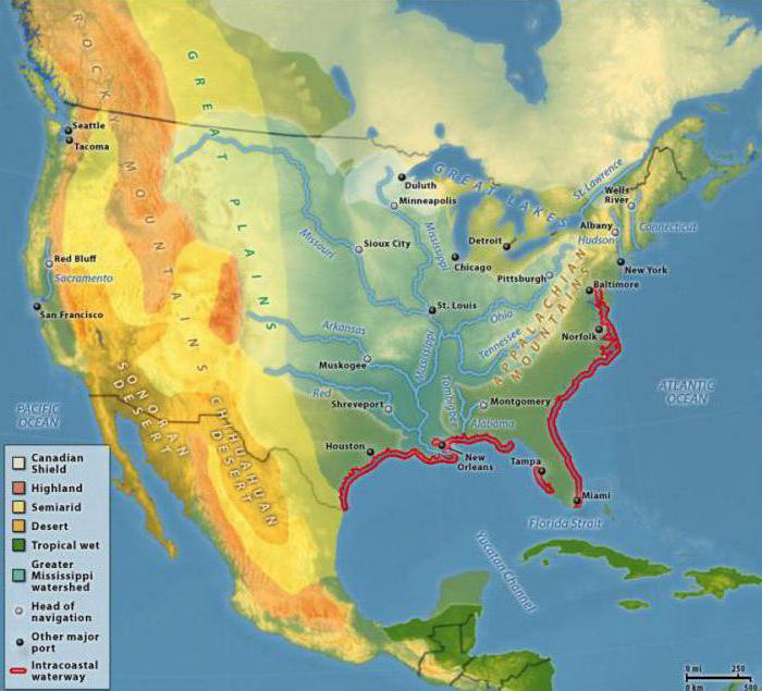Historie om funn, forskning og geografisk plassering i Nord-Amerika