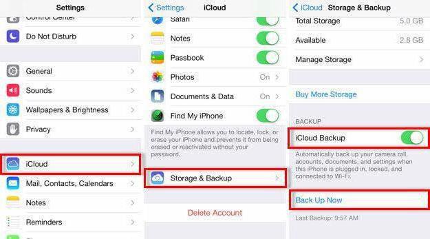 kan ikke gjenopprette backup iphone icloud